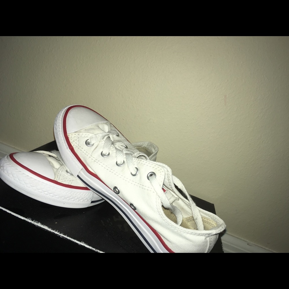 Girls white converse